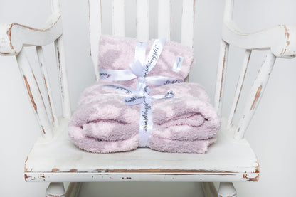 Iced Lilac & Powder Vintage Floral Print Toddler Blanket