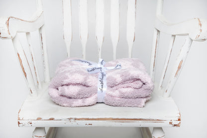 Iced Lilac & Powder Vintage Floral Print Toddler Blanket