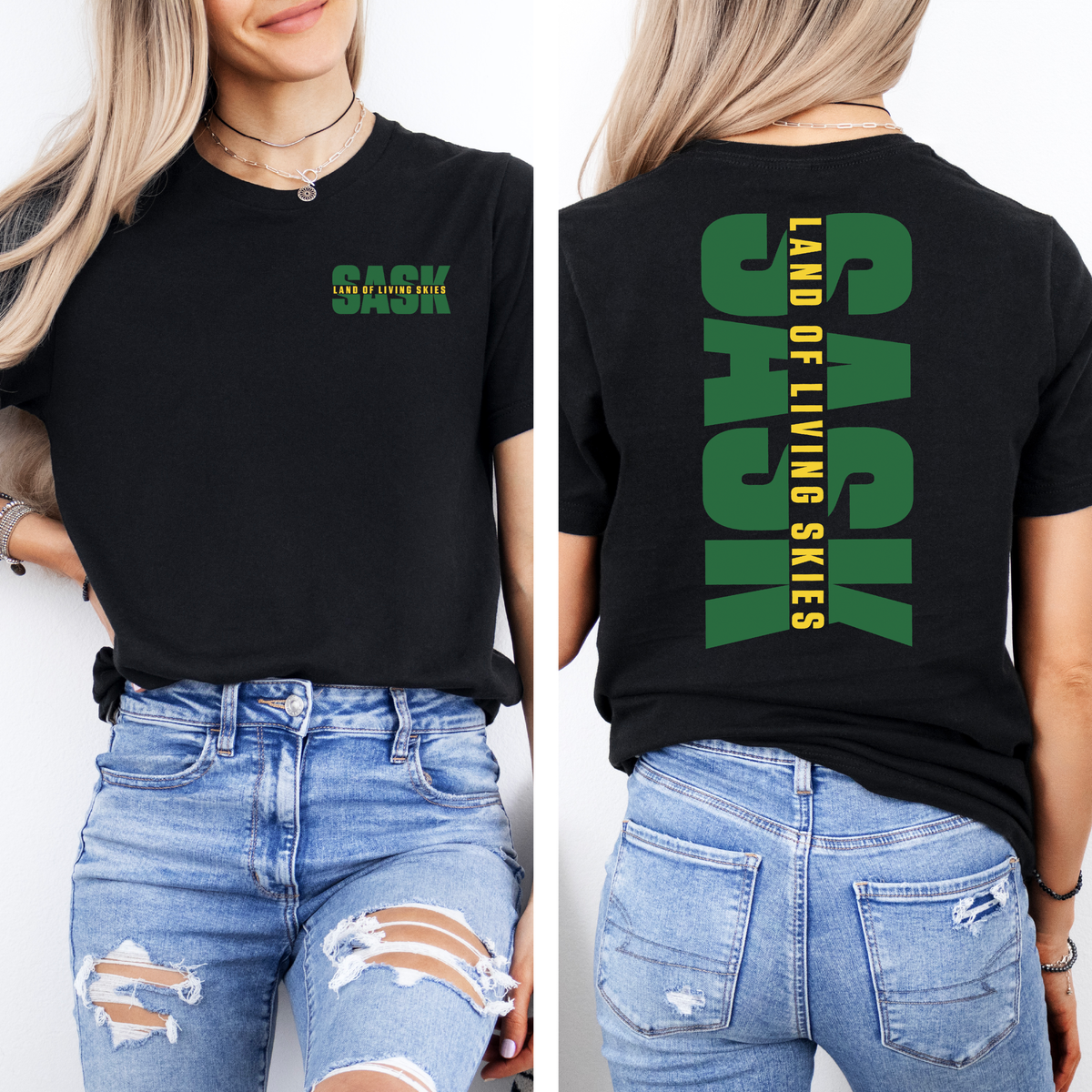 SASK Land Of Living Skies Unisex T-shirt | Saskatchewan Clothing