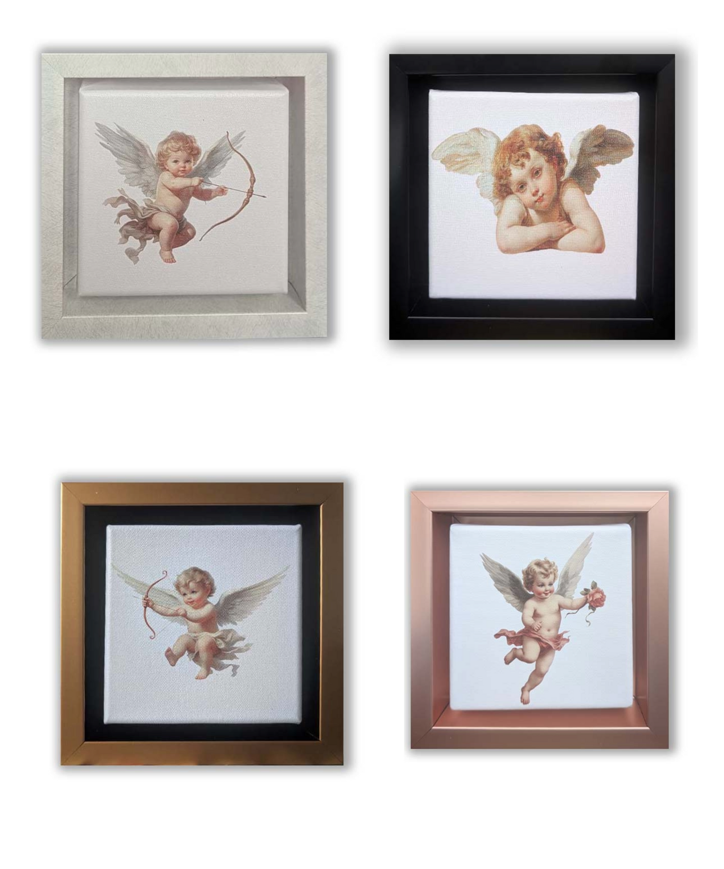 4 gerahmte Engel Wandbilder