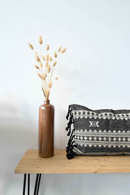 BHUJODI PILLOW COVER - CHARCOAL