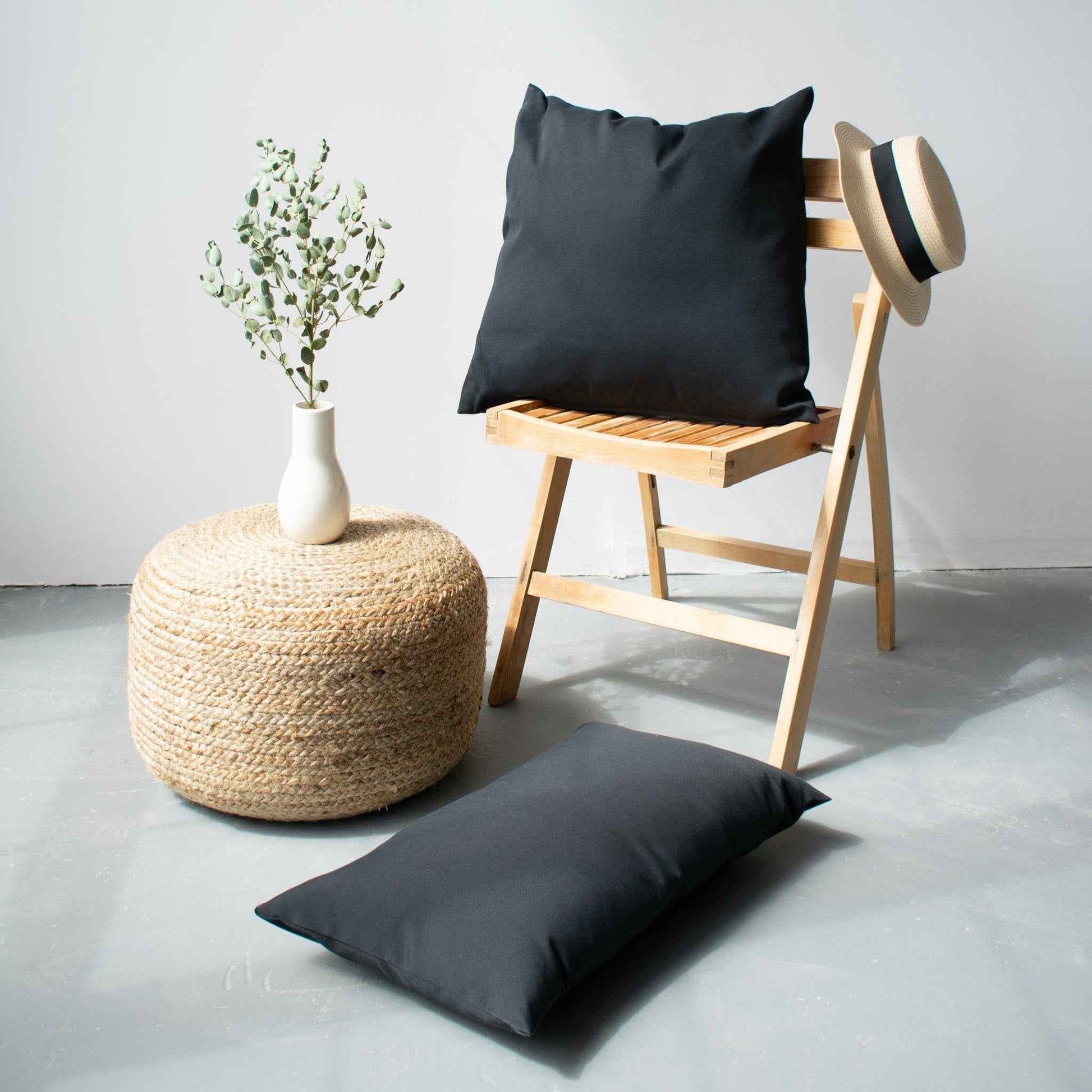 OUTDOOR PILLOW - BLACK LUMBAR