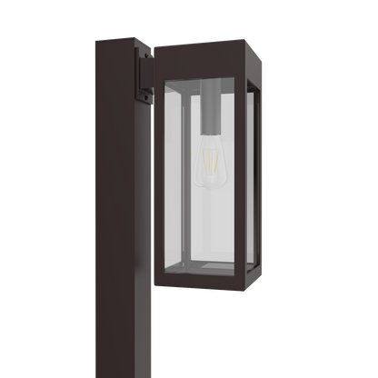 Stockholm • Luminaire pour poteau extérieur montage vers le bas fond ouvert format moyen [21636]