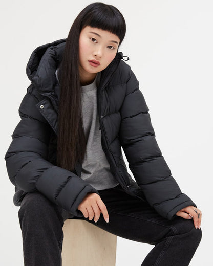Ungeschlechtliche Cloud Shell Mid-Length Pufferjacke