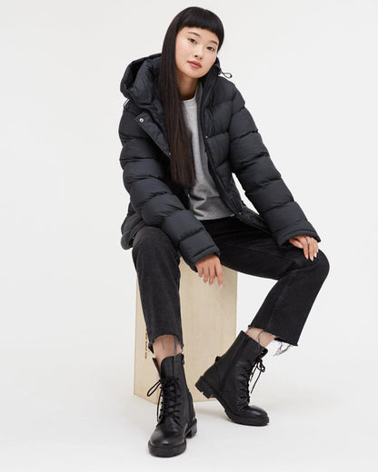 Ungeschlechtliche Cloud Shell Mid-Length Pufferjacke