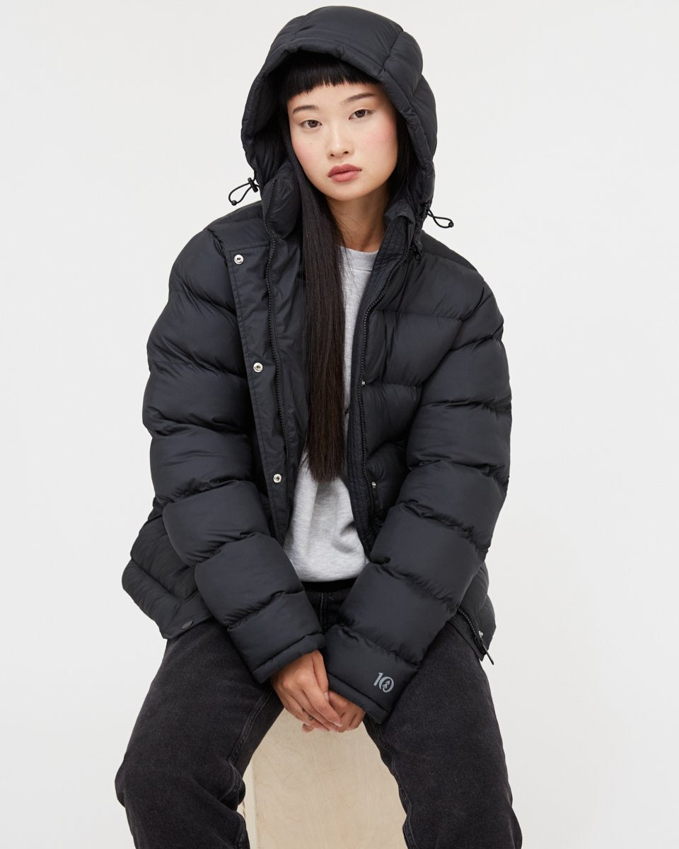 Ungeschlechtliche Cloud Shell Mid-Length Pufferjacke