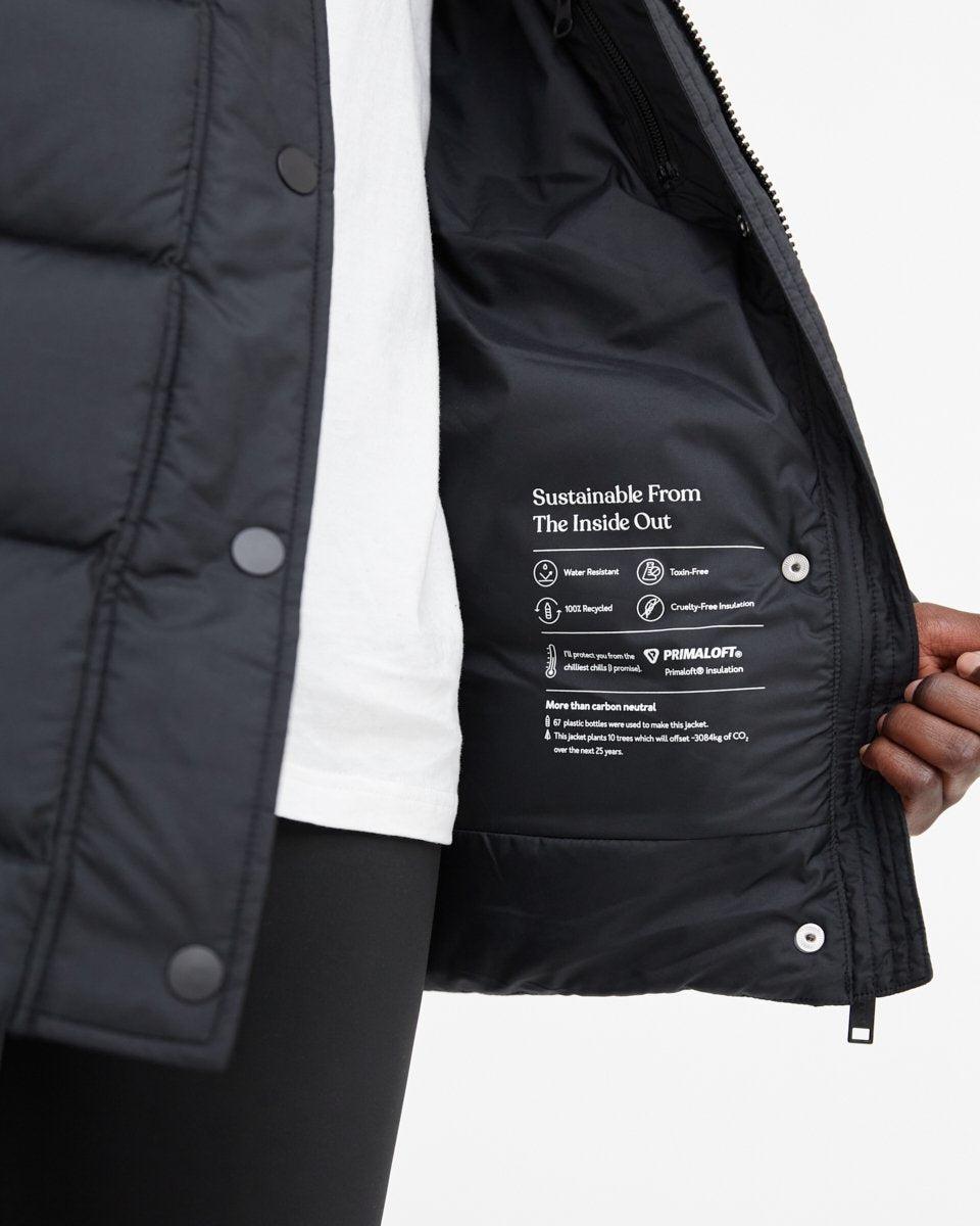 Ungeschlechtliche Cloud Shell Mid-Length Pufferjacke