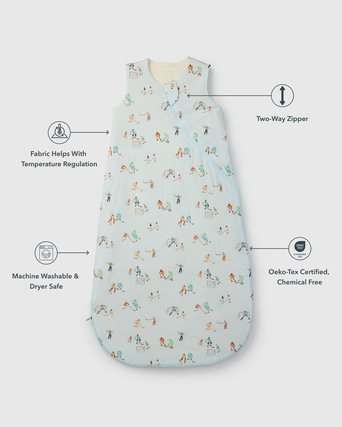 Baby Sleep Sack TENCEL™ 1.0 TOG - Ice Hockey