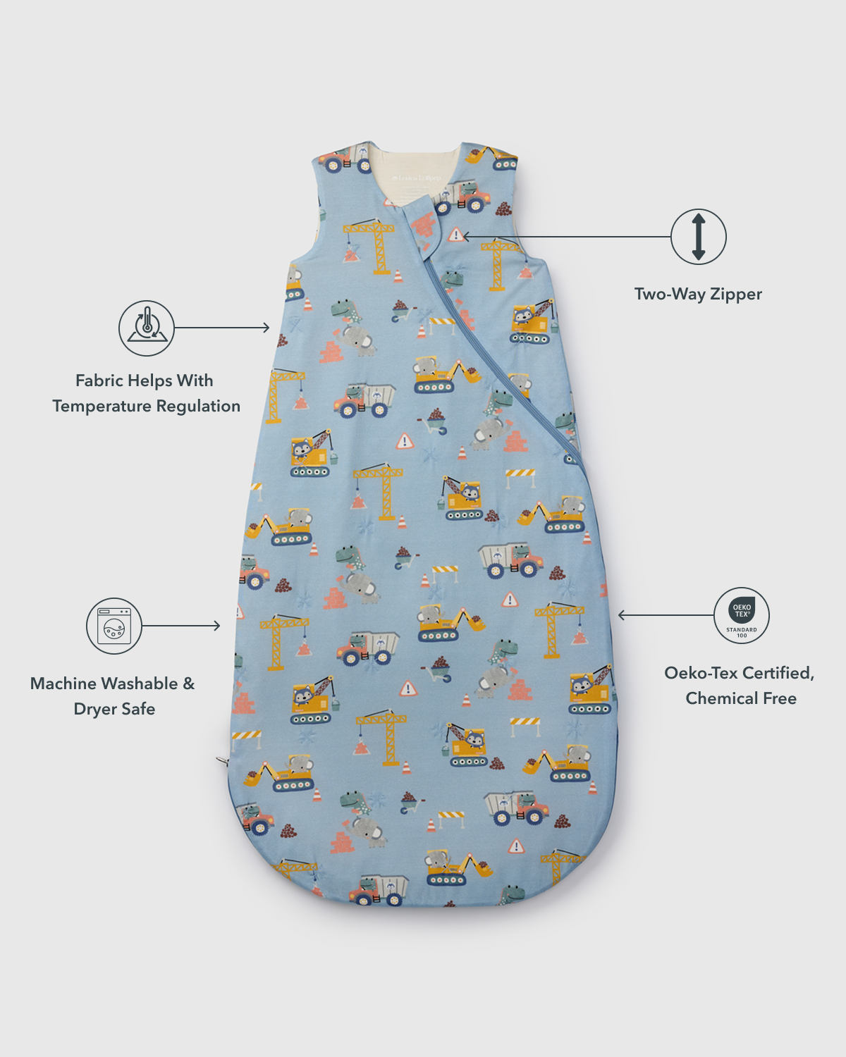 Baby Sleep Sack TENCEL™ 1.0 TOG - Tiny Engineers