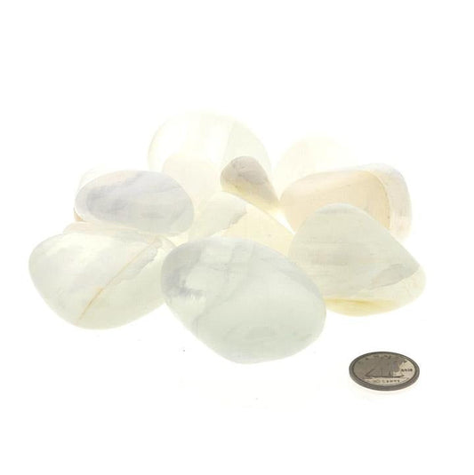 Aragonite White Tumbled Stones