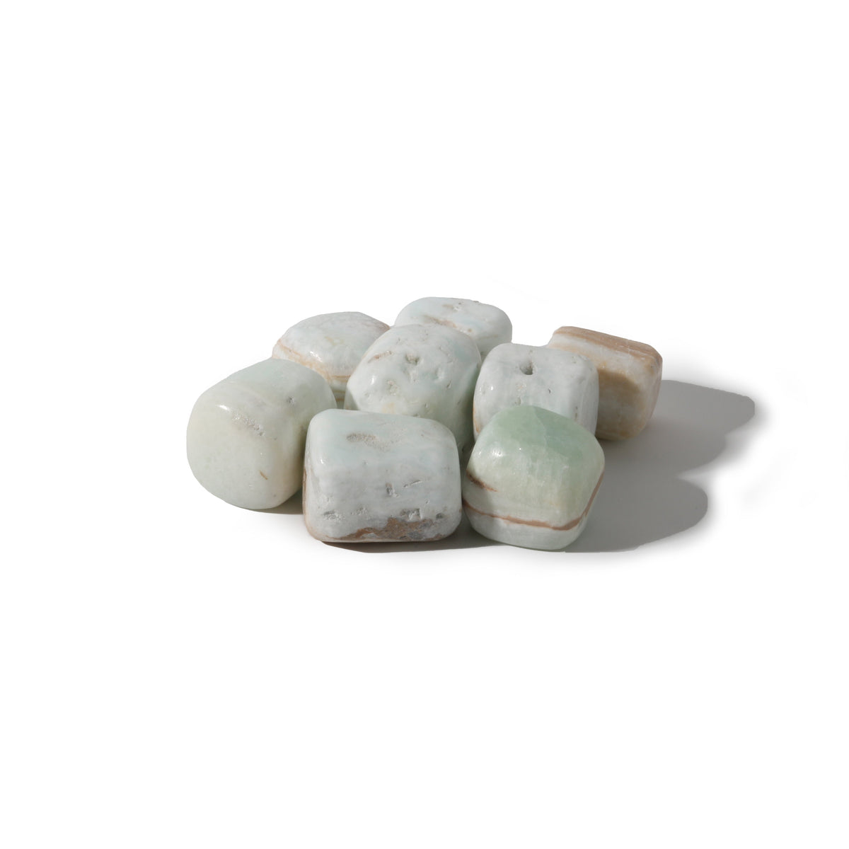 Caribbean Blue Calcite Tumbled Stones