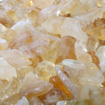 Citrine A Tumbled stones - Free Form - 1/2 lb (Enhanced)