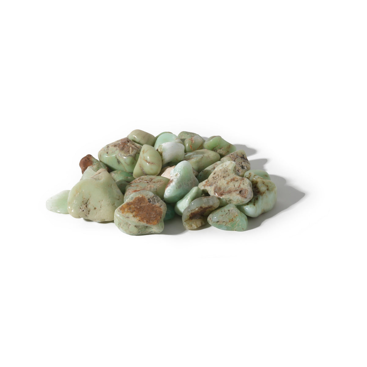 Chrysoprase A Tumbled Stones - Semi-Polished - Brazil