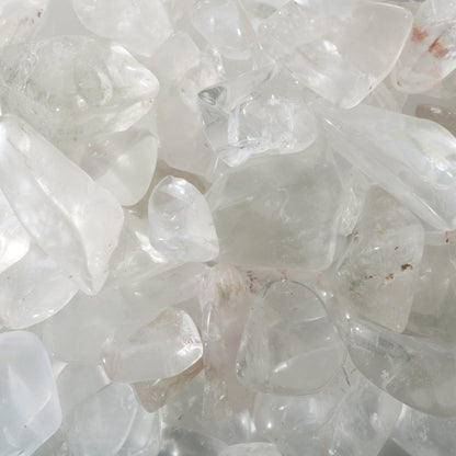 Clear Quartz B Tumbled Stones - Semi-Polished