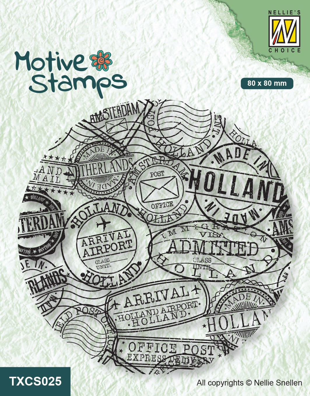 Nellie's Choice Texture Clear Stamp - Postmarks