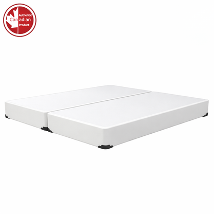 UltraFlex Premium Solid Wood Split Box Spring Mattress Foundation 7" Standard - Twin, Double, Queen, King | Premium Heavy Duty Mattress Base, No Assembly Required, Compatible with All Mattress Types- Made in Canada