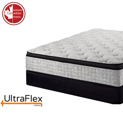 UltraFlex® OASIS- 12” Hybrid Orthopedic Eurotop, Spinal Care Pocket Coil, Premium High Density Foam Encased, Pressure Relieving Comfort Foam and HDcoil Pocketed, Eco-Friendly Mattress (Made in Canada)