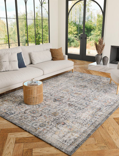 Hialeah Silber Pastellblauer Teppich