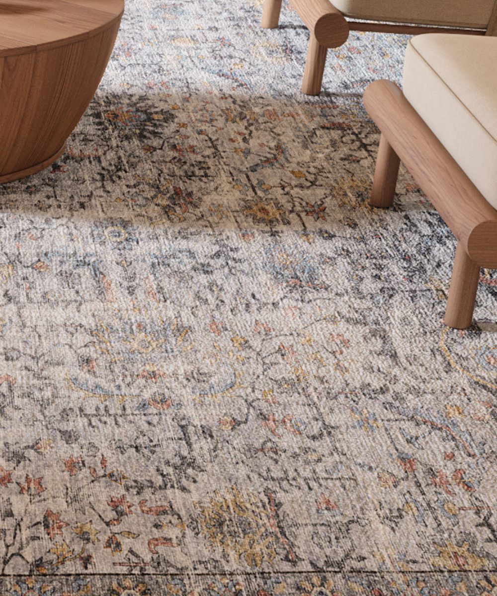 Hialeah Silber Pastellblauer Teppich