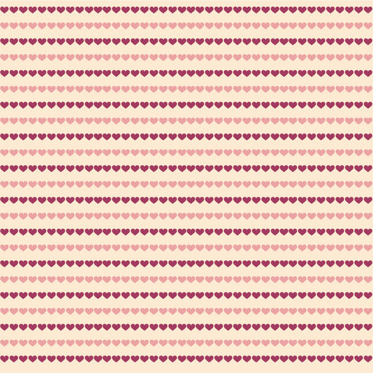 Valentines Hearts Stripes Adhesive Vinyl