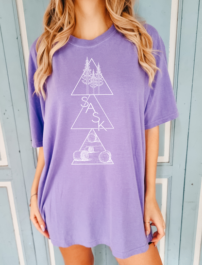 Geometric Saskatchewan Unisex T-shirt | Prairie Clothing