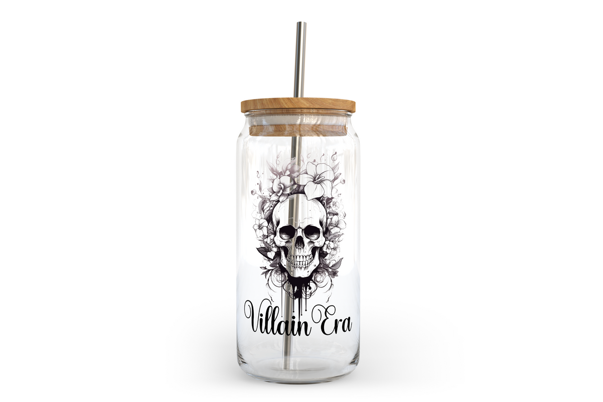 Villain Era Glass Can with Bamboo Lid | Bookish