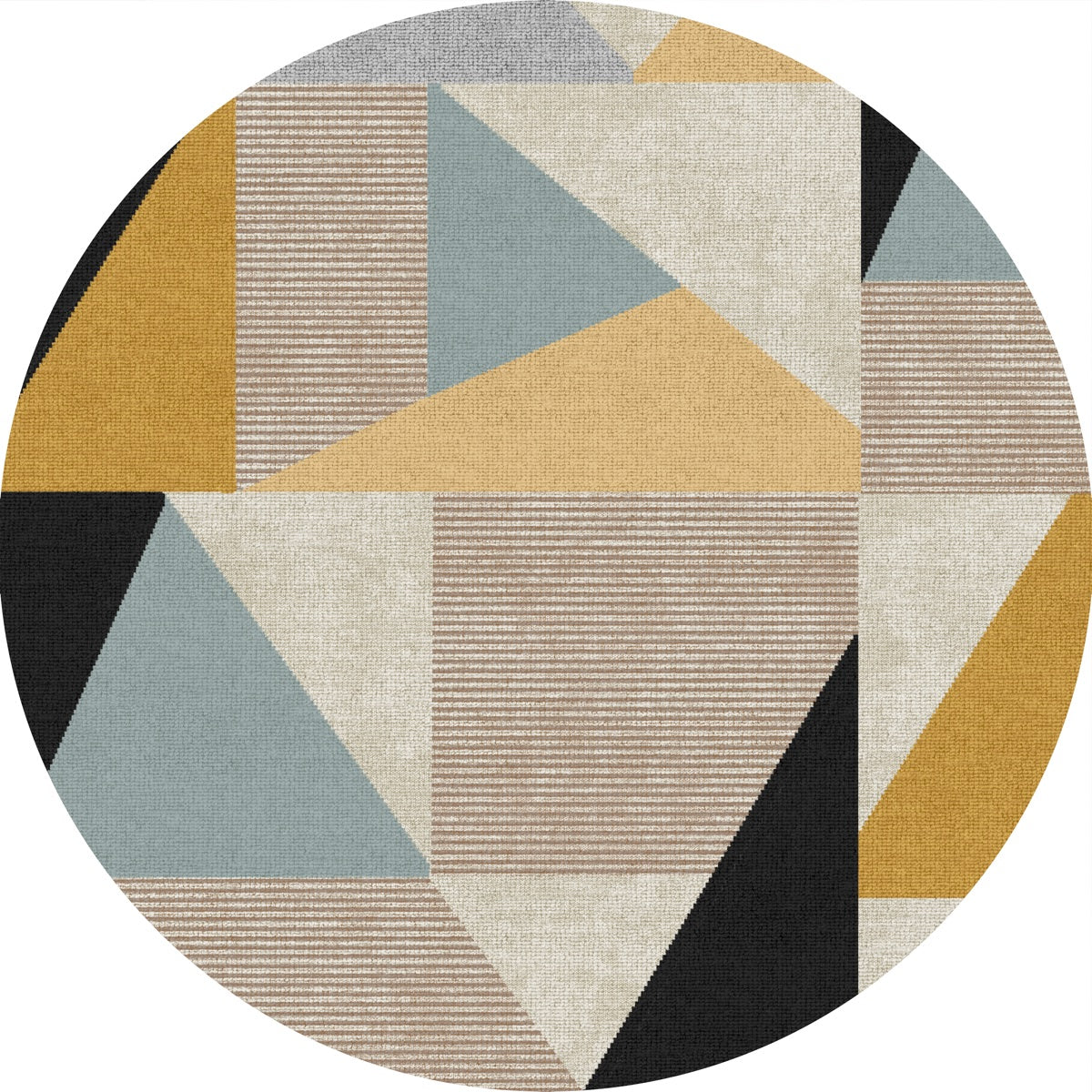 Teppich Mizza Schwarz Gelb Multicolor
