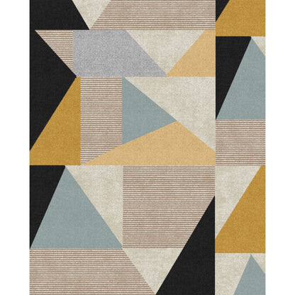 Teppich Mizza Schwarz Gelb Multicolor