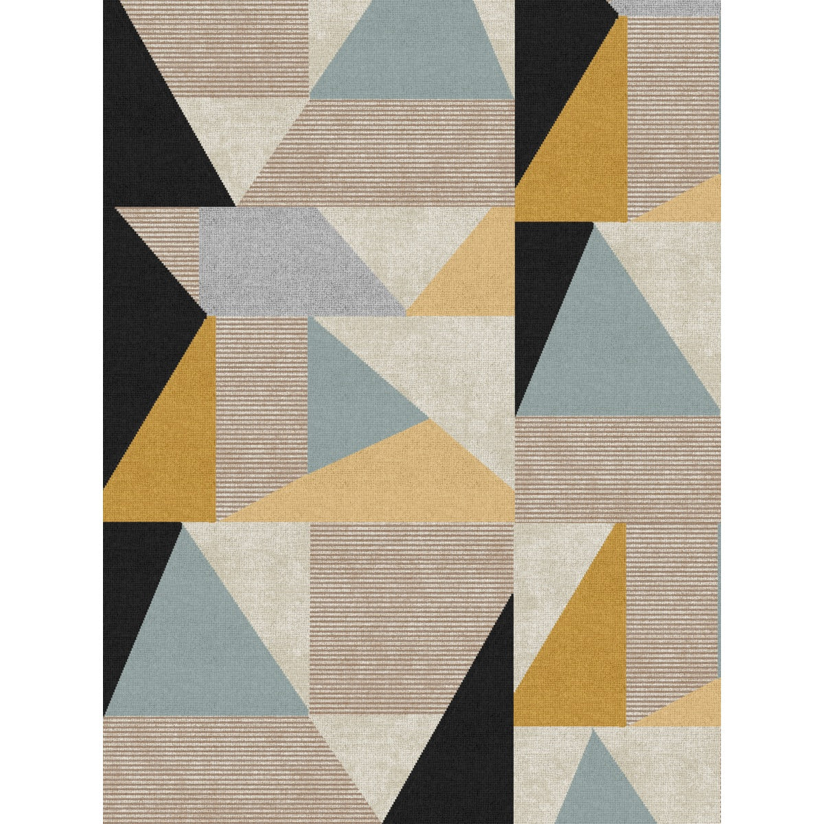 Teppich Mizza Schwarz Gelb Multicolor