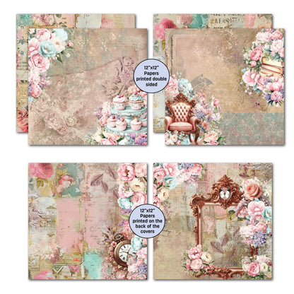 3Quarter Designs Positivi-Tea 12x12 Design Paper & Diecuts Set
