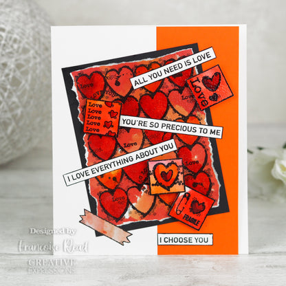 Woodware Clear Singles Love Squares 4 in x 6 in Stamp