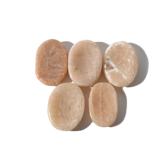 Cream Moonstone Worry Stone - Pack of 5