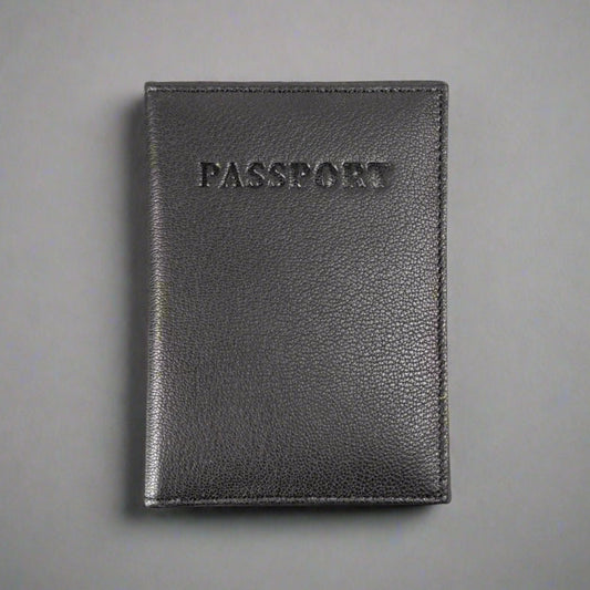 Leather Passport Cover with Card Holder