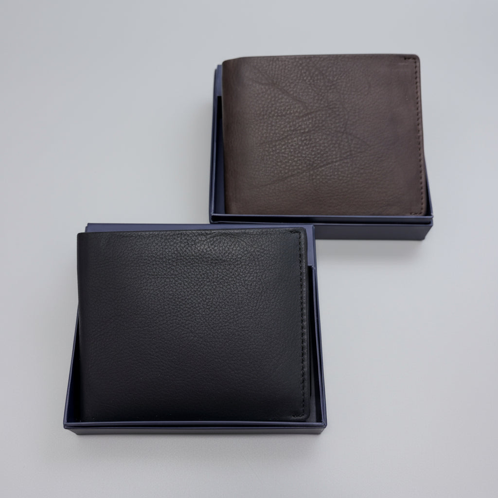 Men's RFID Bifold Wallet with Left ID Flap