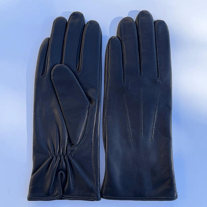 Women's Drum Dyed Lamb Leather Gloves with Wool Blend Lining