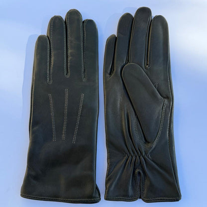 Women's Drum Dyed Lamb Leather Gloves with Wool Blend Lining