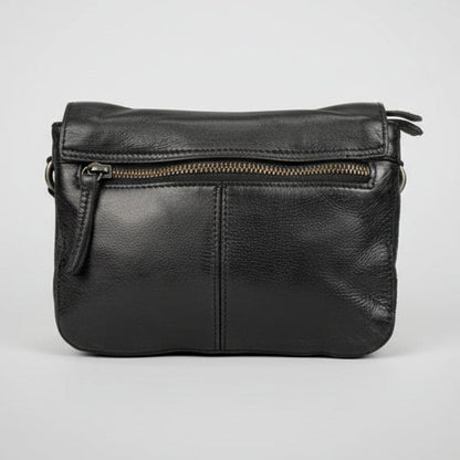 MET Small Flap Crossbody Bag with Dual Zipper Compartments