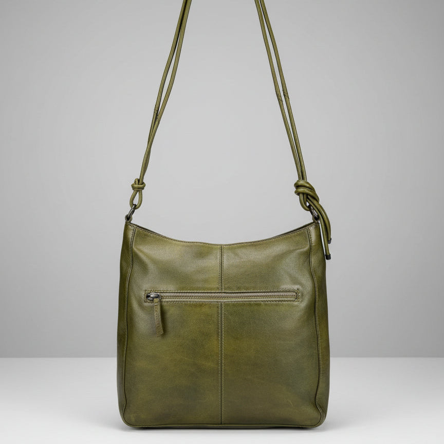 MET Women's Leather Crossbody Bag with Knotted Strap