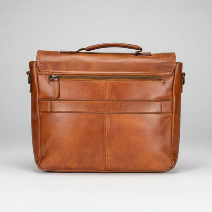 MET Premium Leather Laptop Messenger Bag