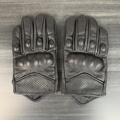 Men's Premium Perforated Goatskin Motorcycle Gloves