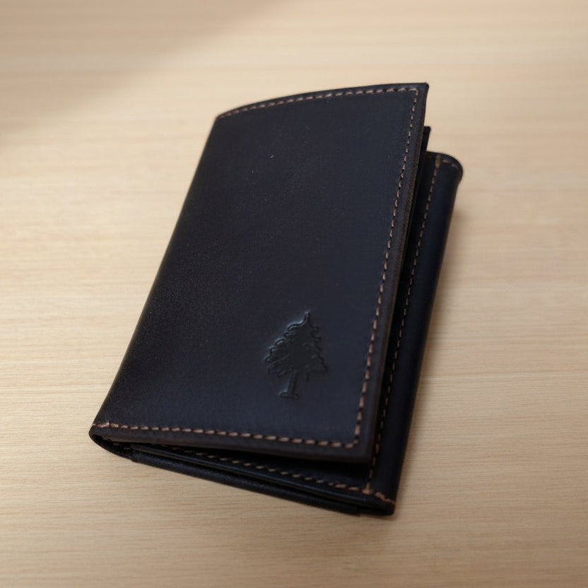 Greenwood Leather Men’s Tri-Fold RFID Wallet