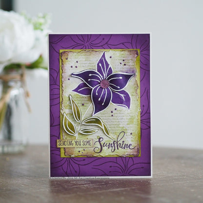 Woodware Clear Singles Lily Sketch 4 in x 6 in Stamp