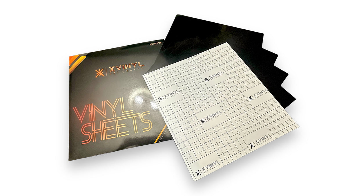 XVinyl Pro Black Matte Permanent Adhesive Vinyl with PET Backing
