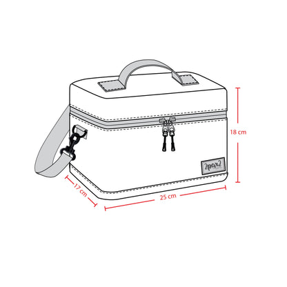Lunch Box Blue Dinosaur Print