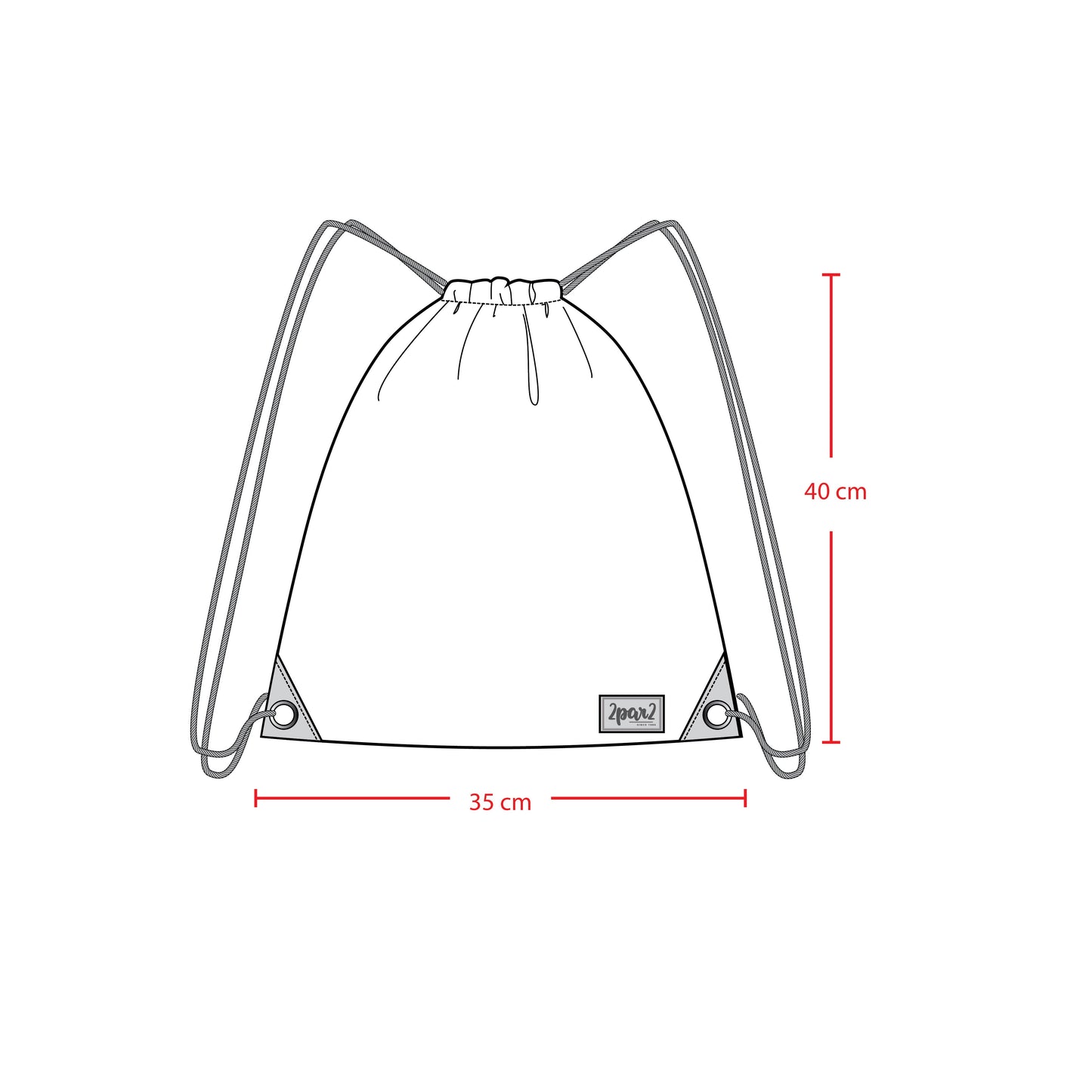 Drawstring Bag Blue Diamond Print