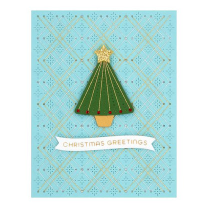 Stitched Starry Argyle Etched Dies from the Christmas Collection
