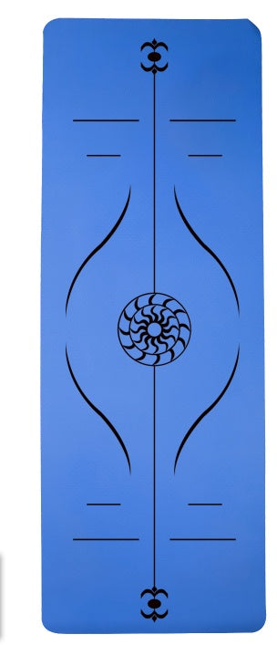 Yoga Mat Posture Line Non-Slip TPE Fitness Mat – Beginner Support &amp; Alignment Guide