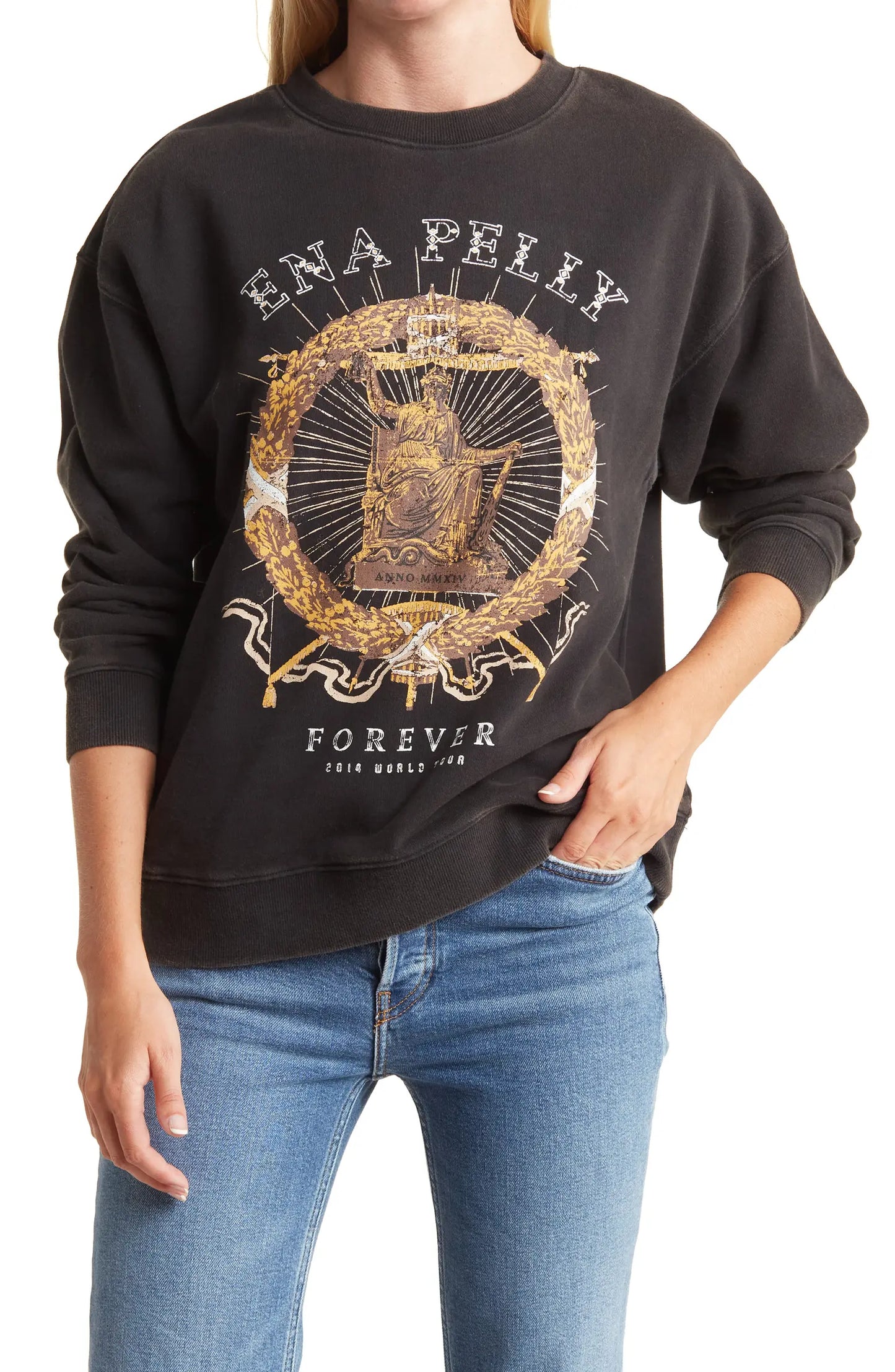 Tour Graphic Terry Cotton Sweatshirt