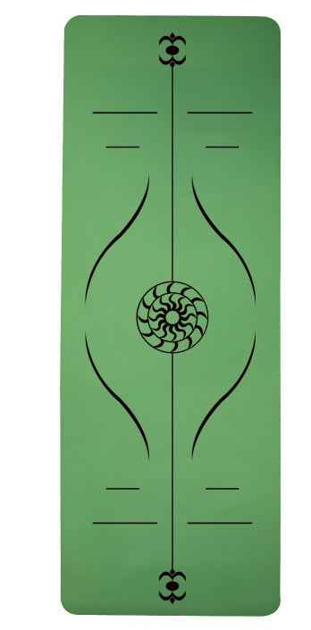 Yoga Mat Posture Line Non-Slip TPE Fitness Mat – Beginner Support &amp; Alignment Guide