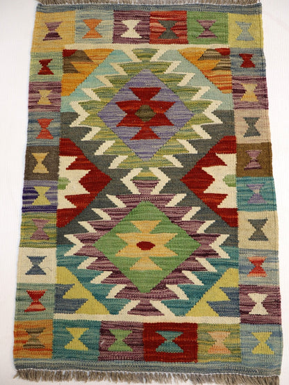 Afghan Maimana Kelim Teppich | 1' 11" x 2' 11"